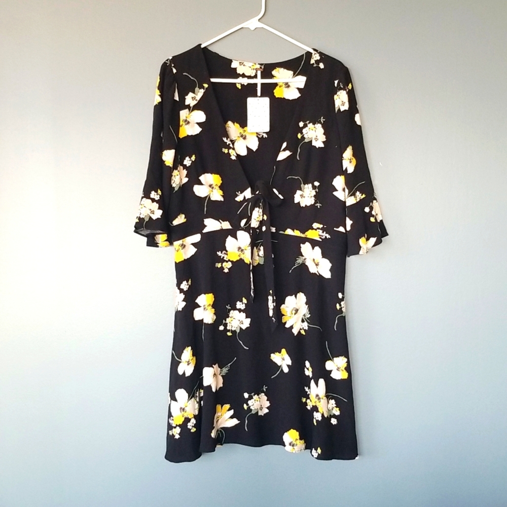 NWT Free People x Revolve All Yours Deep Plunge Mini Dress, 12